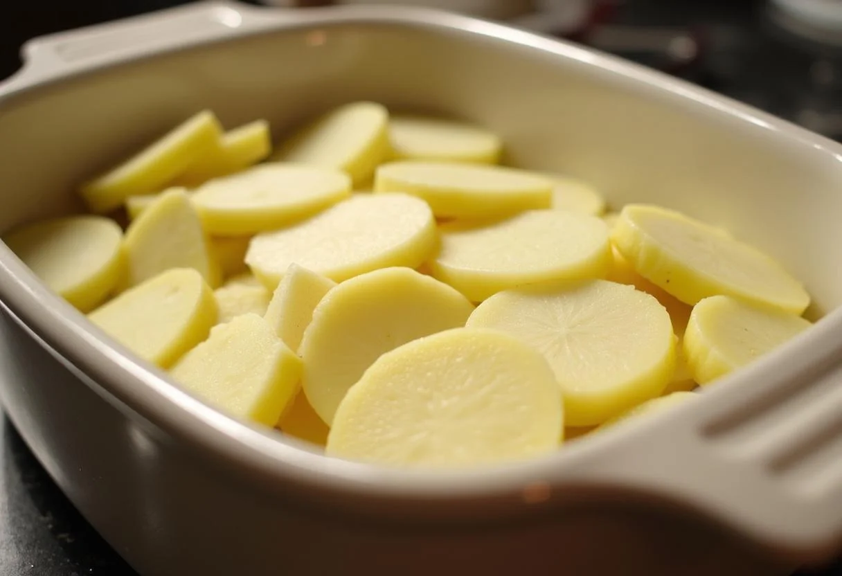 Kohlrabi and potatoes layered for a hearty kohlrabi kartoffeln auflauf.