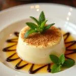 Fertiges Dessert mit Butter im Angebot diese Woche, gedeckt für eine exquisite Präsentation.
