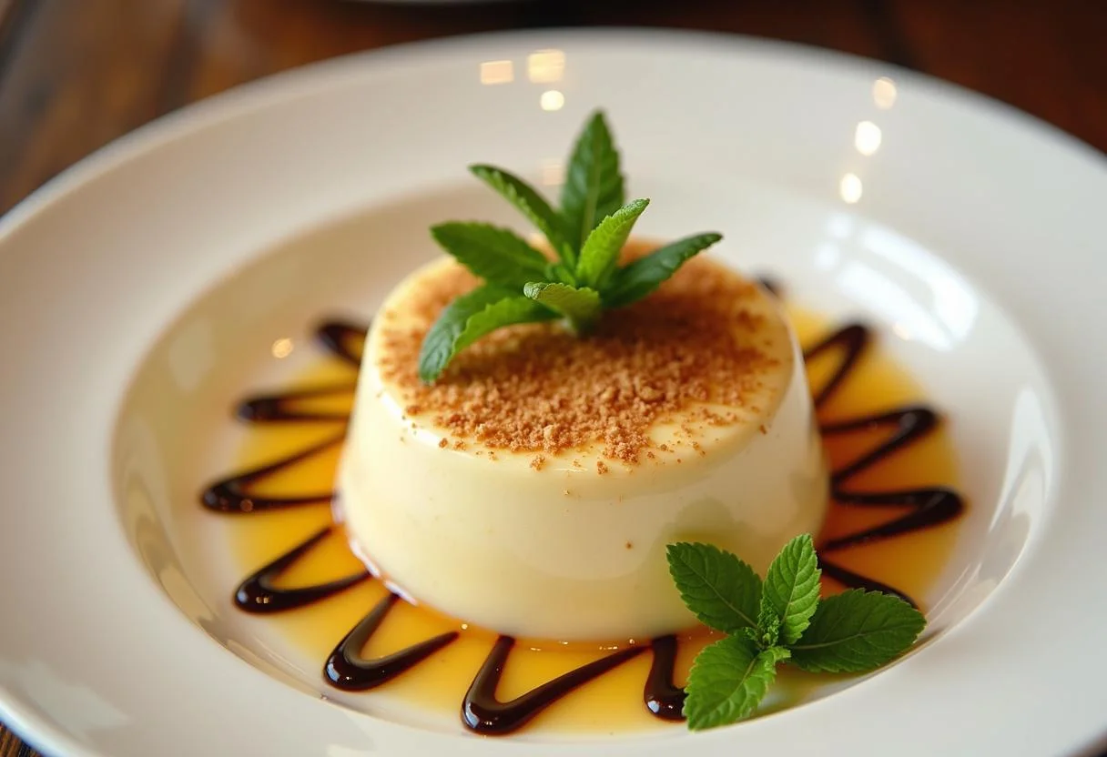 Fertiges Dessert mit Butter im Angebot diese Woche, gedeckt für eine exquisite Präsentation.