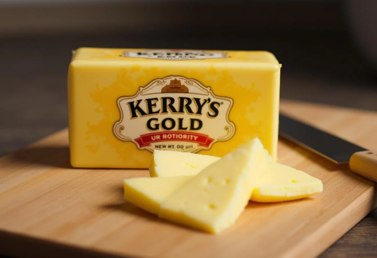 Kerry's Gold Butter auf einem Schneidebrett für das aktuelle Butter-Angebot diese Woche.