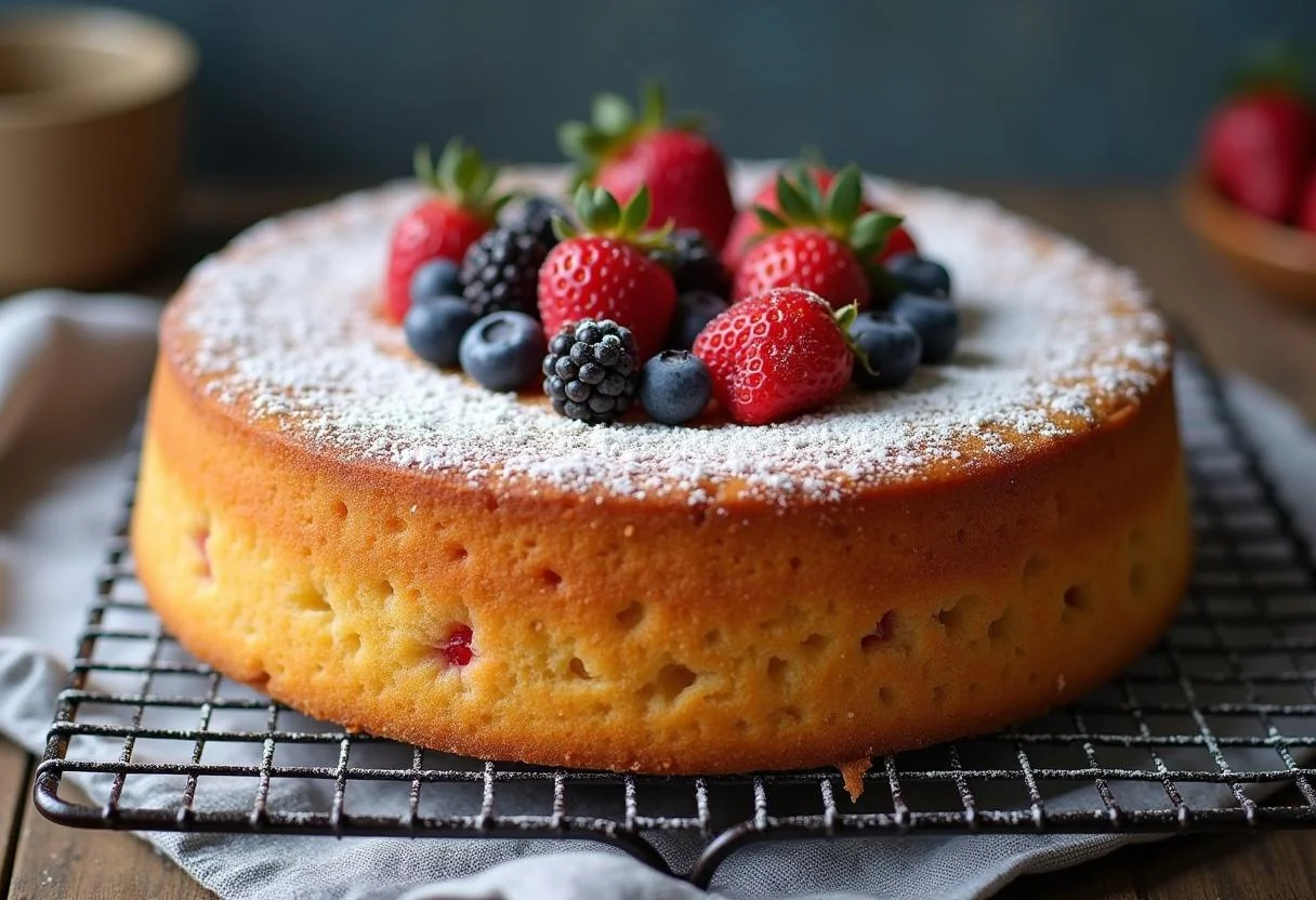 Fertiger Vanillekuchen aus dem besten kuchenrezept für anfänger, ideal für jeden Anlass.