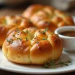Fertiges brot ohne hefe, goldbraun und fluffig, perfekt zum Genießen.