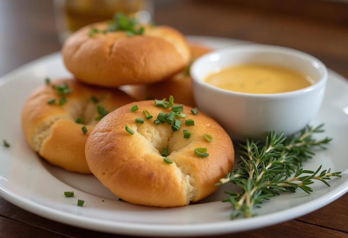 Fertiges brot ohne hefe, goldbraun und fluffig, perfekt zum Genießen.
