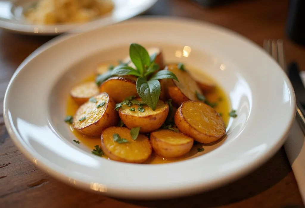 Finished dish of cooked potatoes and pasta, perfect for einfach kochen mit dem Thermomix.