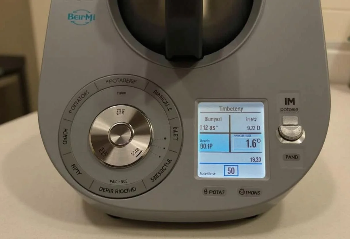 Einstellen der Kochtemperatur und -zeit für kartoffeln kochen im Thermomix
