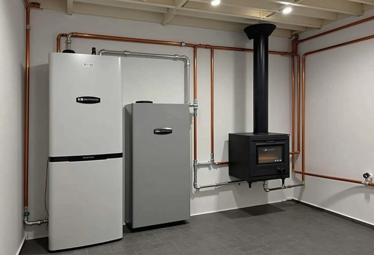Modern boiler system installation by Eisen Fischer, ensuring efficient heating solutions in modern homes.