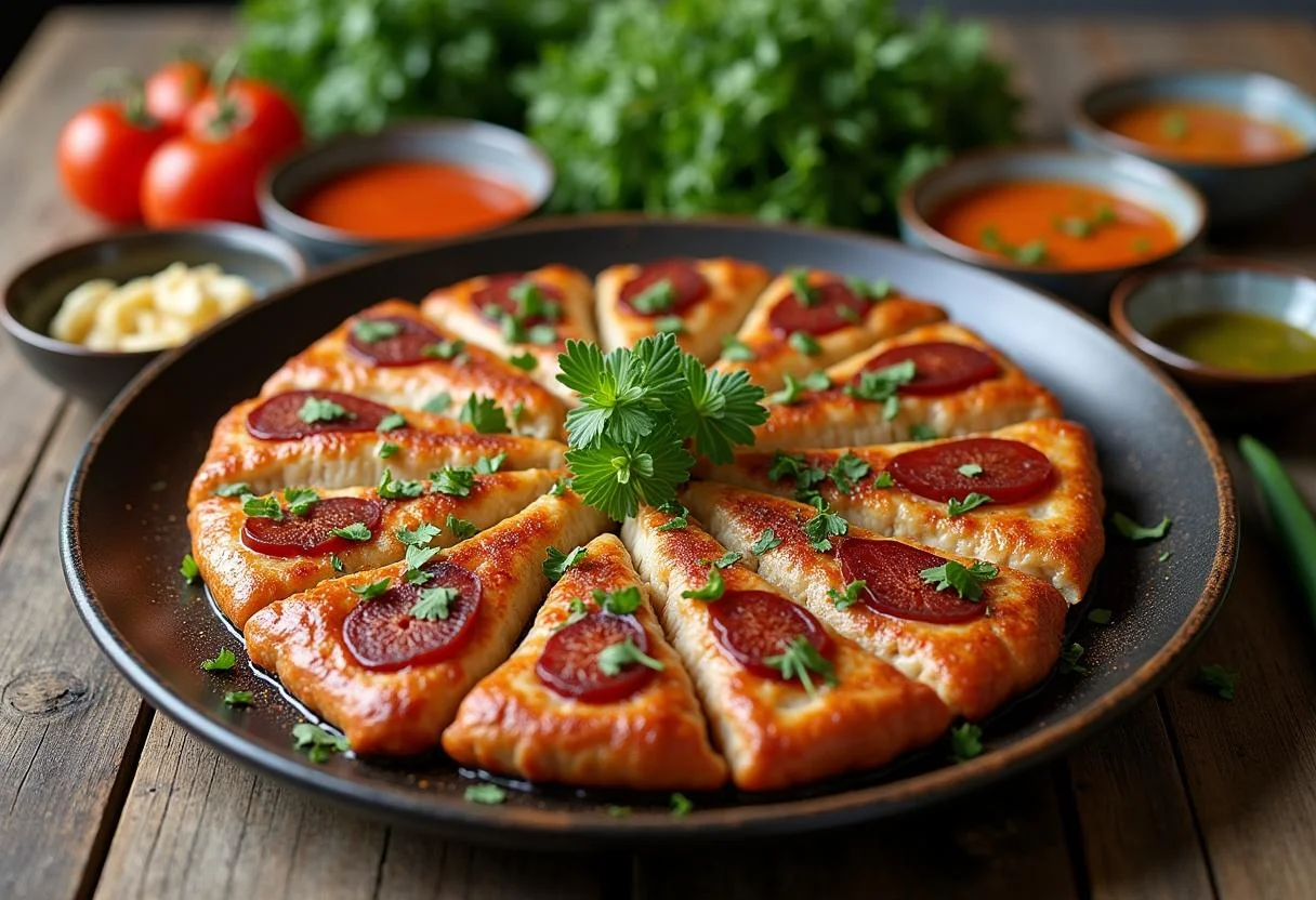 Delicious platter of Hertel Hähnchen grilled chicken with sides, perfect for any meal.