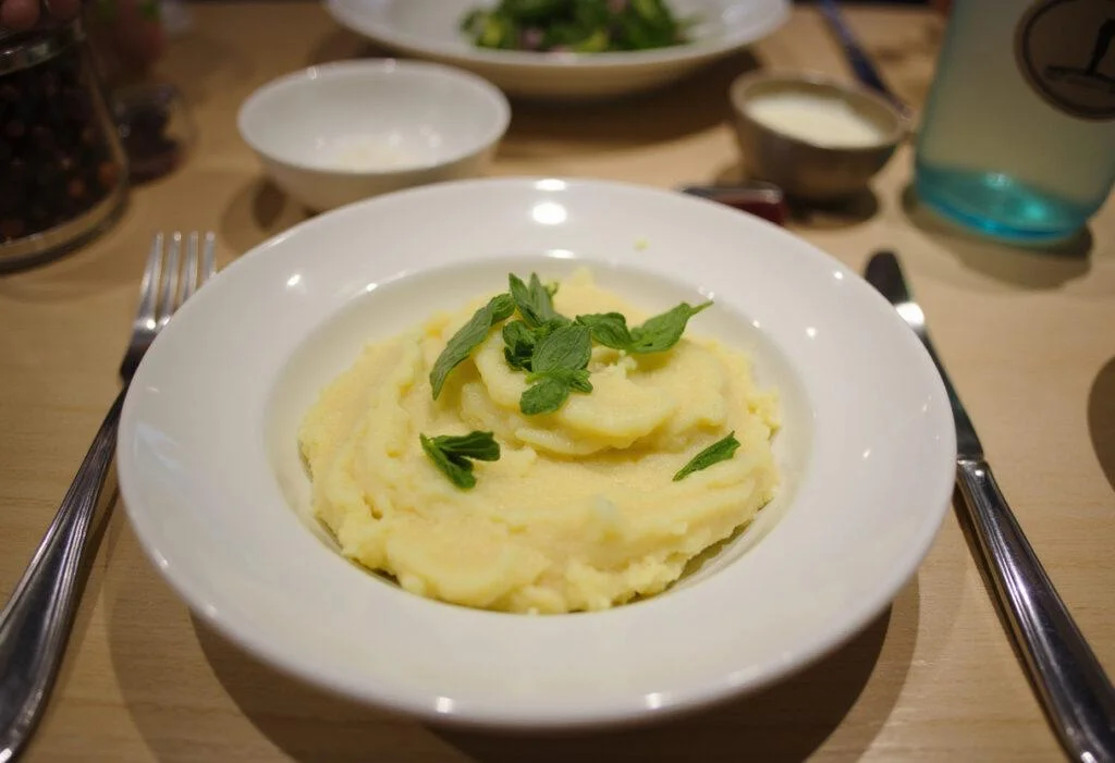 Finished mashed potatoes, a delightful result of kartoffeln kochen im thermomix.