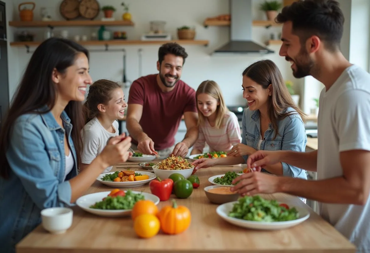 Open küche mit kochinsel providing a cozy space for family interactions during cooking.