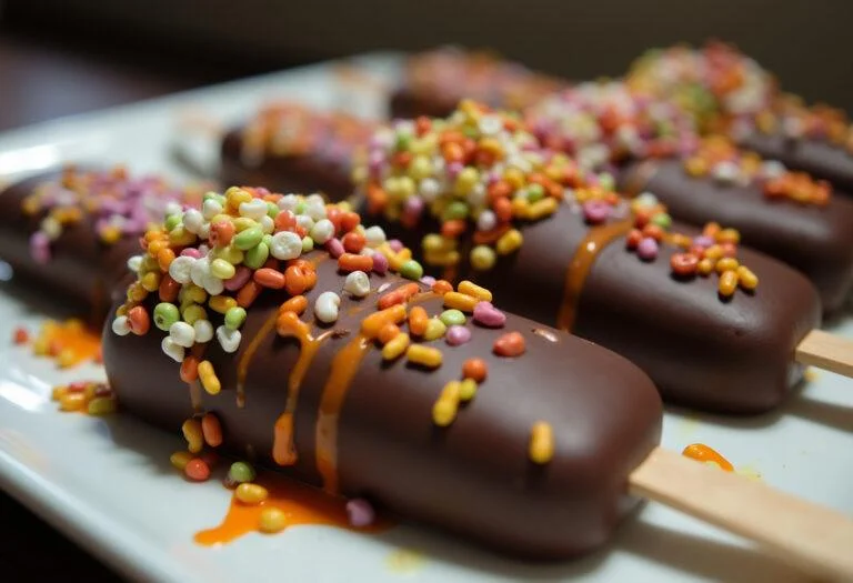 Fertiges Magnum Eis mit glänzender Schokolade und Toppings für Magnum Eis Angebot.