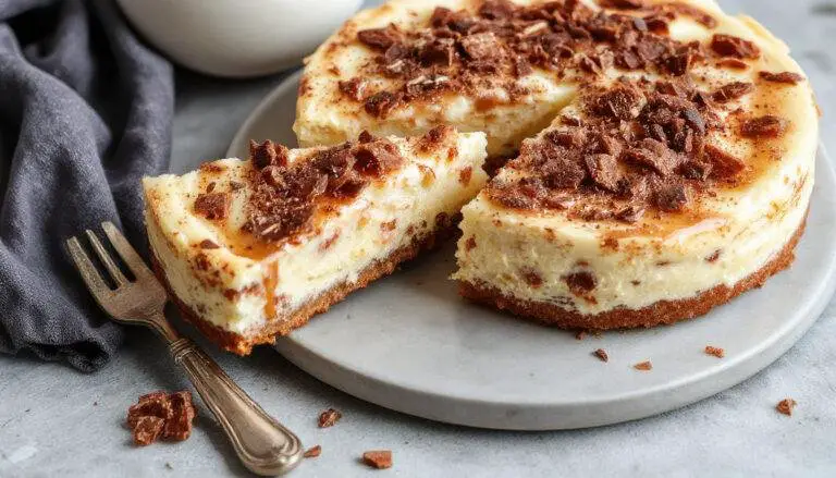 Ein großer rechteckiger Tiramisu-Blechkuchen auf einem weißen Teller, mit Kakaopulver bestäubt, Schichten aus Mascarpone-Creme und Löffelbiskuits sichtbar, dekoriert mit Schokoladenraspeln und Kaffeebohnen, ansprechend angerichtet mit einem Messer und Gabel im Hintergrund.