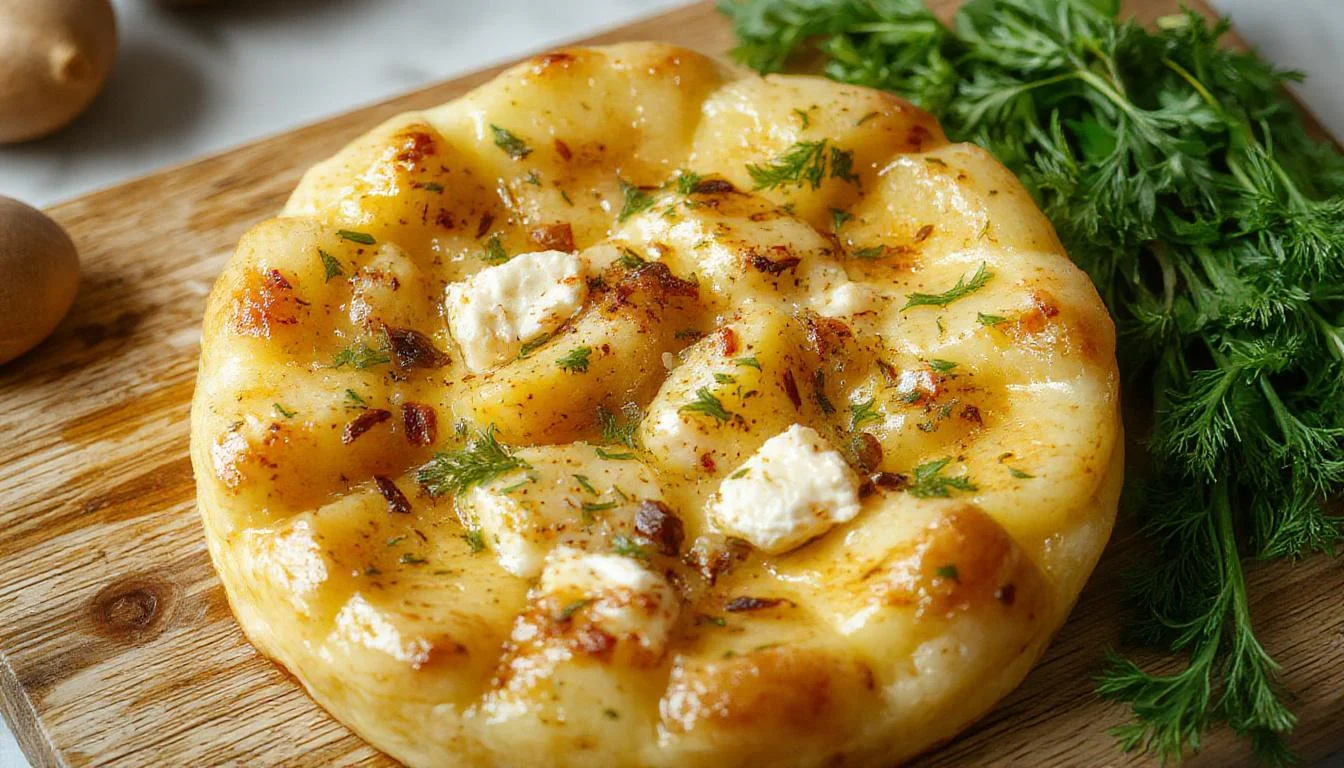 Bunte Ofengemüse mit goldbraunem Feta-Käse, auf einem weißen Teller angerichtet. Das Gericht enthält Paprika, Zucchini, Karotten und Kartoffeln, die im Ofen geröstet wurden, mit knusprigem Käse bestreut. Das Gemüse ist zart und saftig, mit leicht knusprigen Rändern, umgeben von frischen Kräutern.