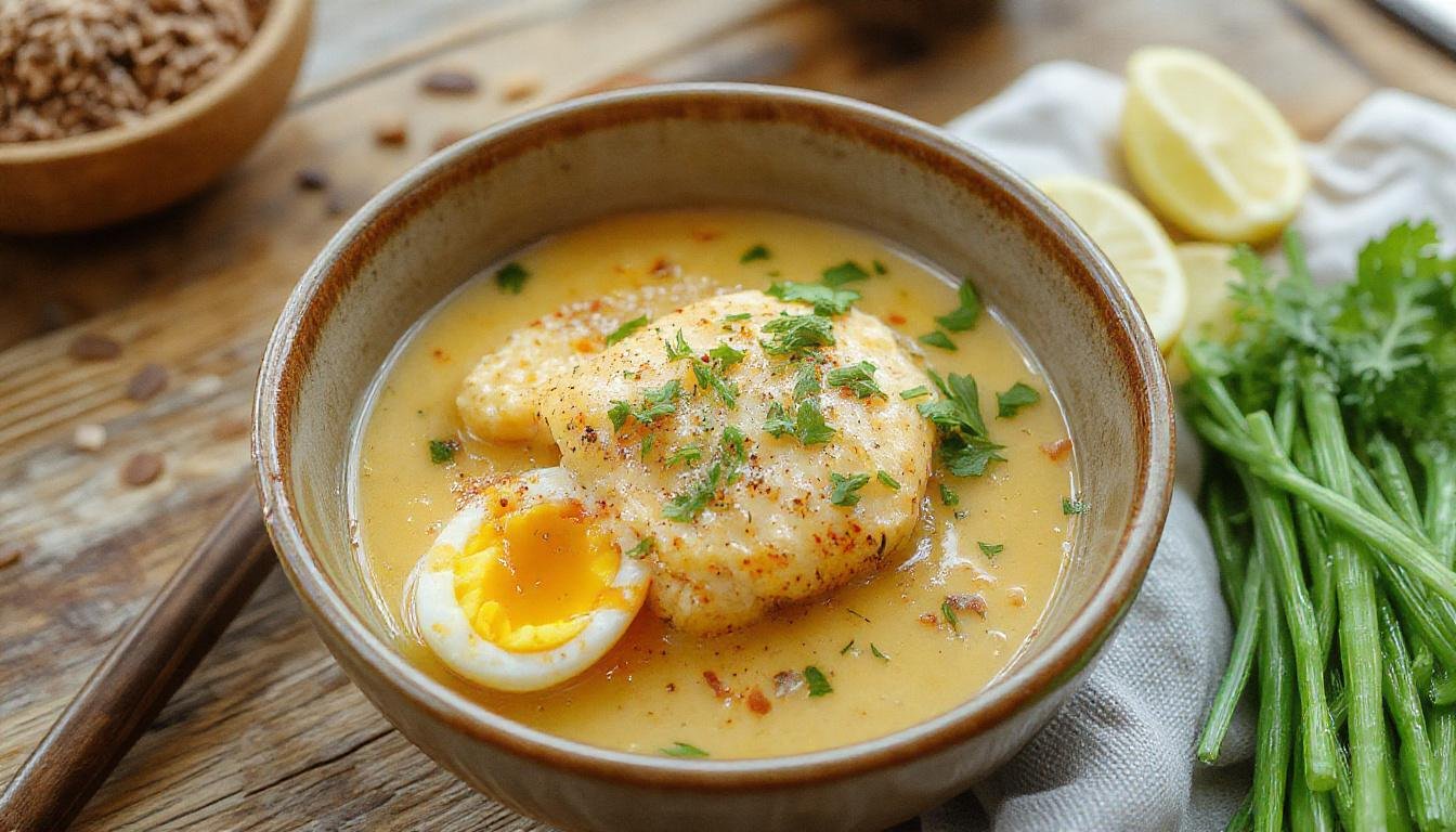 Ein bunter Teller mit einer Mischung aus fein gehacktem Gemüse, Hackfleisch, Frühlingszwiebeln und Sojasauce, kunstvoll in einer weißen Schüssel angerichtet, mit knusprigen Garnierungen und frischen Kräutern dekoriert, alles ansprechend präsentiert.