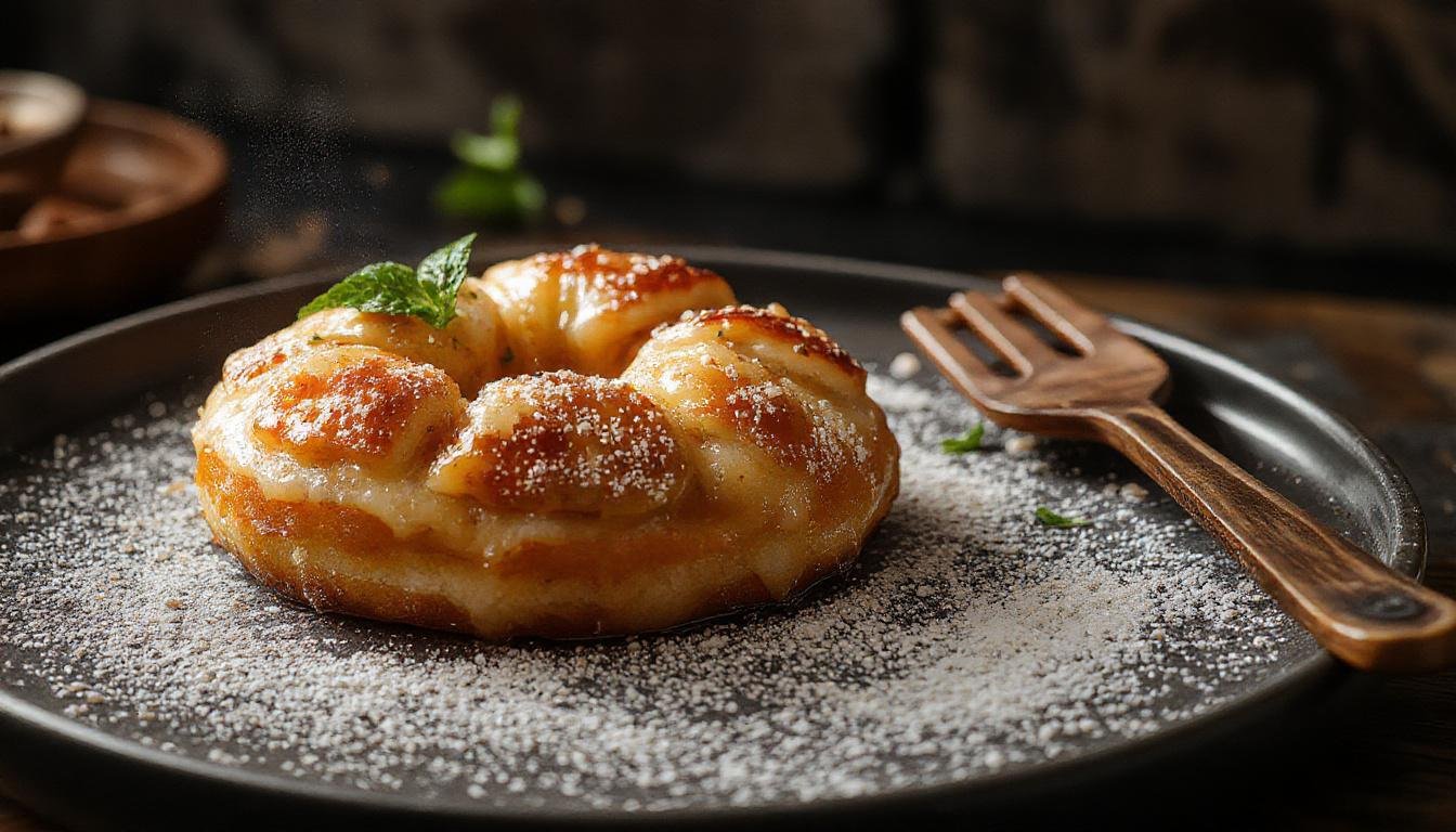 Gebratenes Hawaii-Hähnchen aus dem Ofen mit goldbrauner Kruste, bedeckt mit Ananasstücken, Cherrytomaten und frischen Kräutern, auf einem weißen Teller serviert.