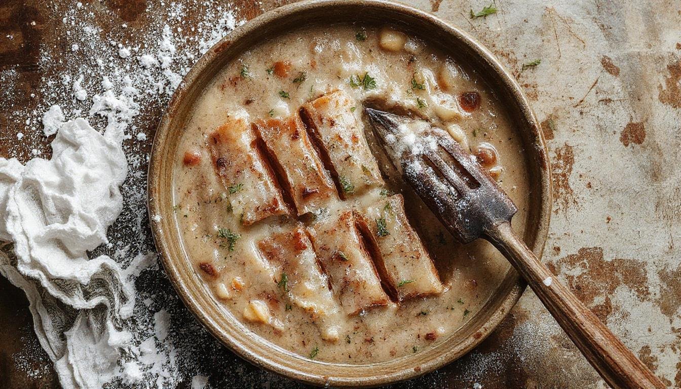 Goldbraune, knusprige Hähnchenstreifen in der Heißluftfritteuse, serviert auf einem weißen Teller mit frischer Petersilie und einer cremigen Dip-Sauce, knusprige Textur sichtbar