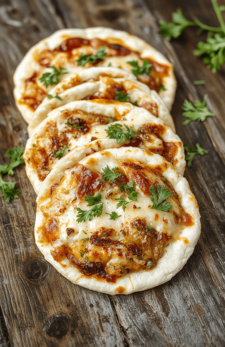 Colorful assortment of pita pizzas topped with vibrant vegetables and melted cheese, presented on a rustic wooden plate, showcasing textures of crispy crust and fresh toppings, styled with minimalistic design and natural lighting.