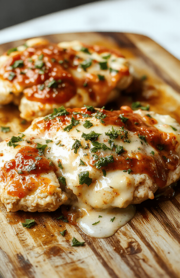 Golden-brown breaded chicken cutlets topped with fresh mozzarella and rich marinara sauce, served over al dente spaghetti in a rustic ceramic bowl. Garnished with cracked black pepper and fresh basil leaves. Shot on a light wood table with natural daylight and soft shadows.